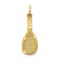 10K Yellow Gold Racquetball Racquet Charm FindingKing 25 X 7mm Jewerly